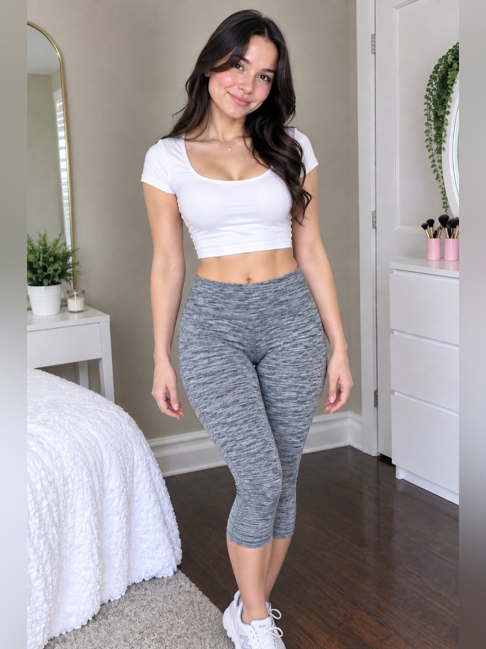 Under Armour Gray Heather Capri Leggings for Women